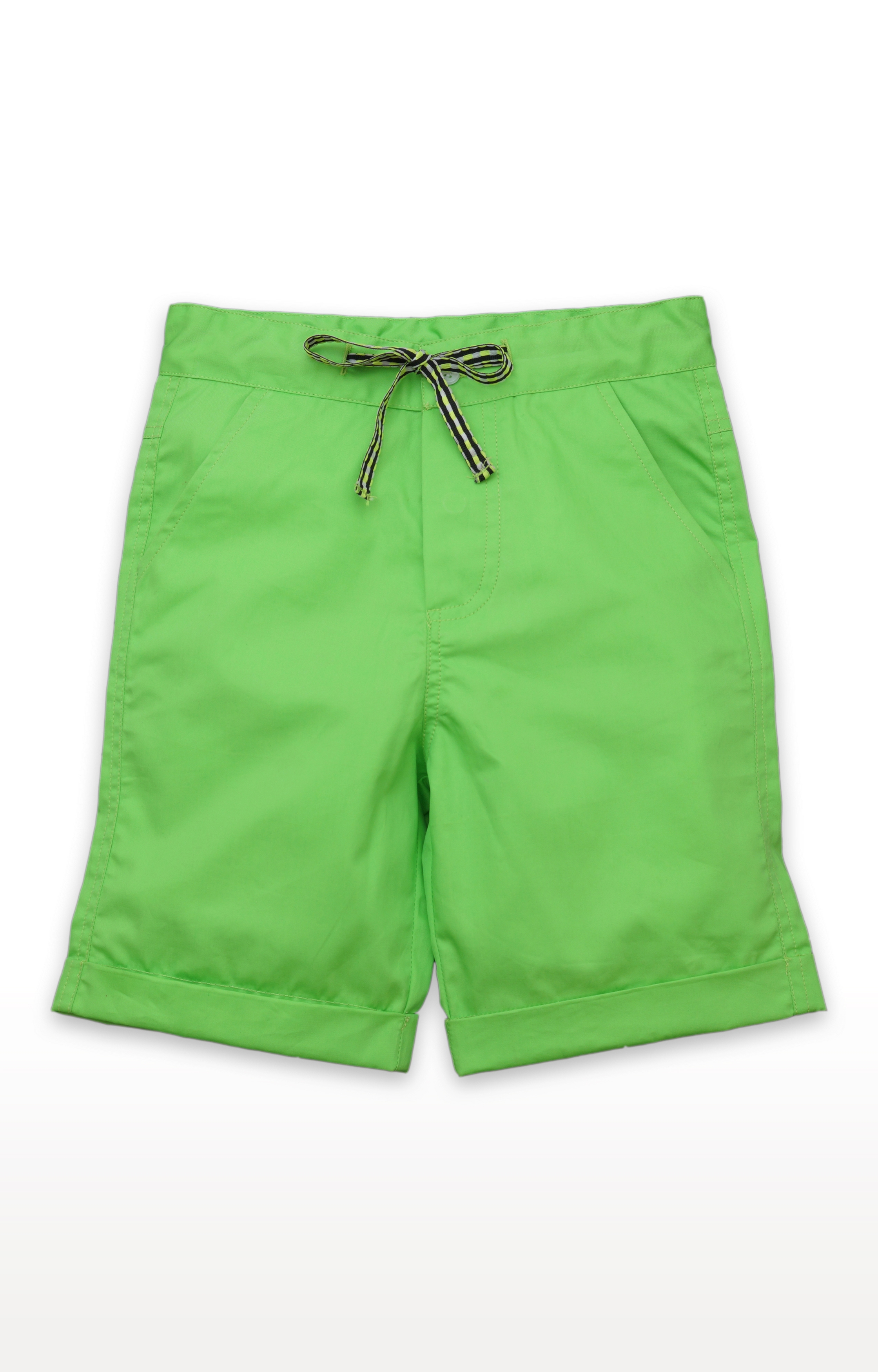 Popsicles Clothing | Popsicles Chartreuse Shorts Regular Fit For Boys - Green