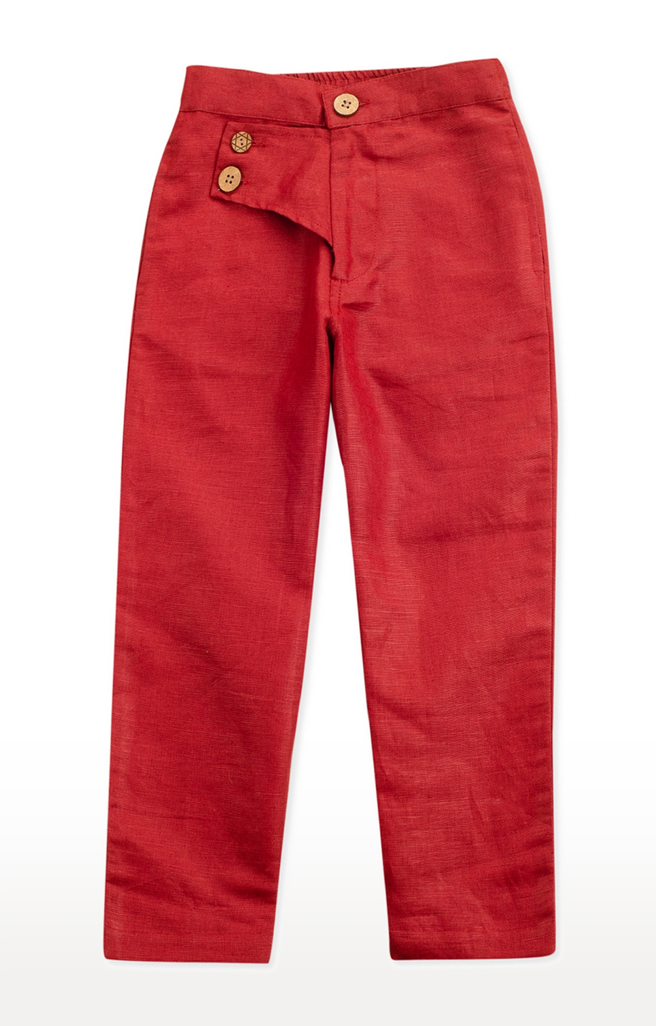 Popsicles Clothing | Popsicles Boys Linen Plum Lounge Pants - Red