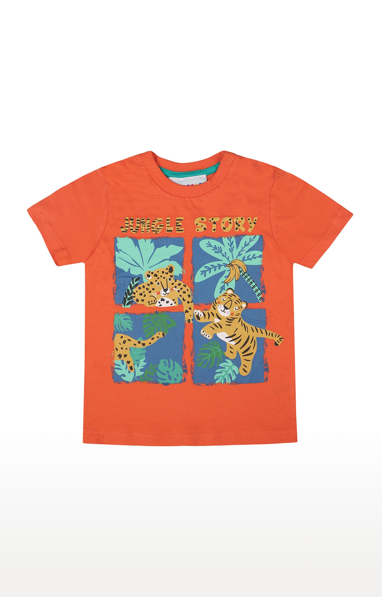 Popsicles Clothing | Popsicles Soft Cotton Comfort fit Round Neck Short Sleeves Boys T-Shirt - Orange (0-6M)