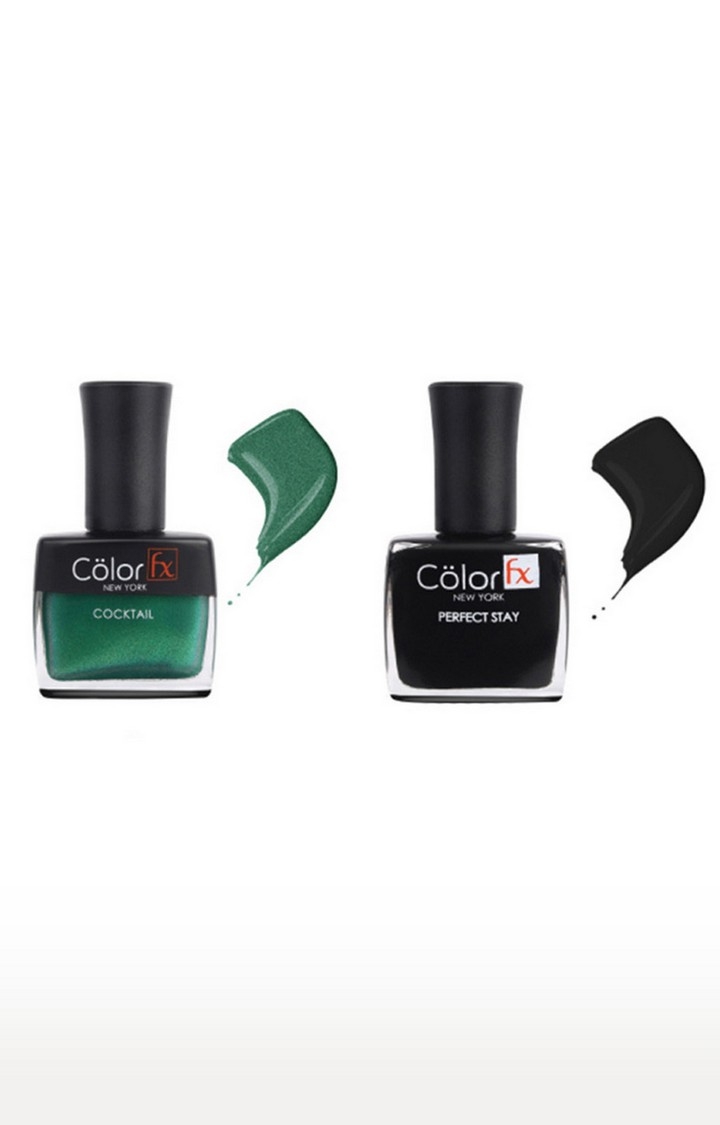 Color Fx | Color Fx Nail Enamel Perfect Stay and Cocktail- Basic Collection Pack of 2