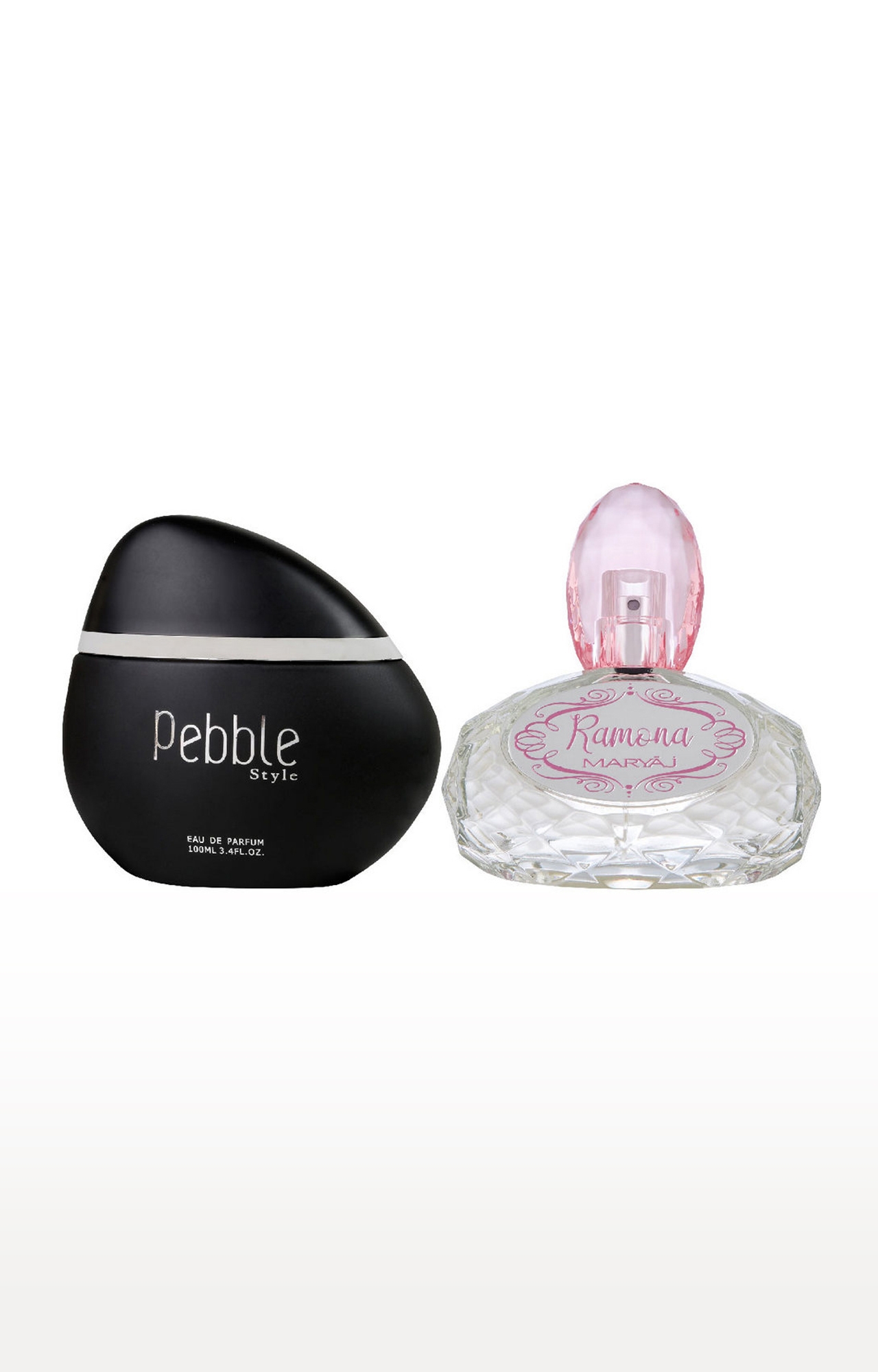 Maryaj | Maryaj Pebble Style Eau De Parfum Perfume 100ml for Men and Maryaj Ramona Eau De Parfum Perfume 100ml for Women