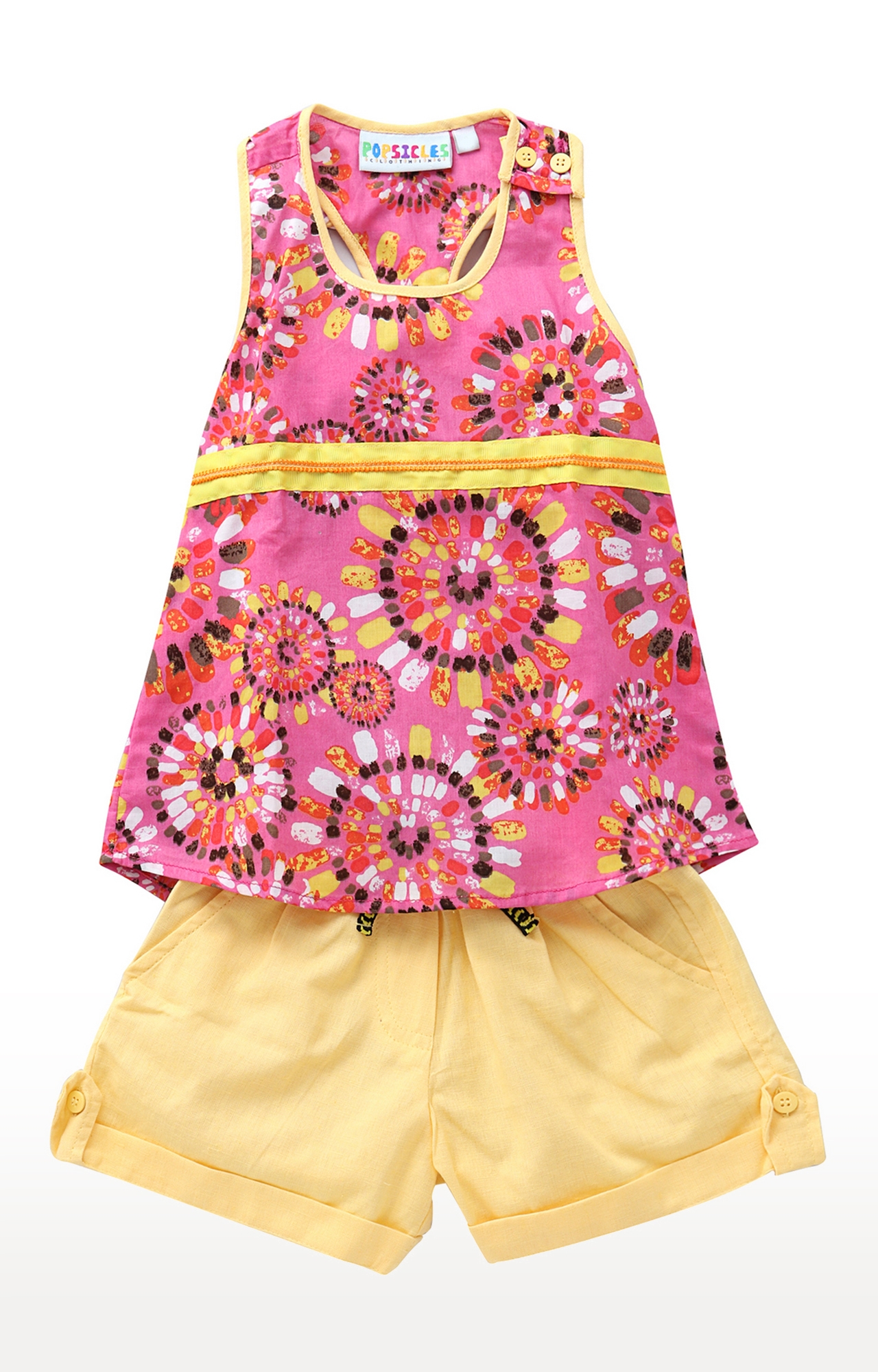 Popsicles Clothing | Popsicles Rouge Shorts Set  Regular Fit Dress For Girl