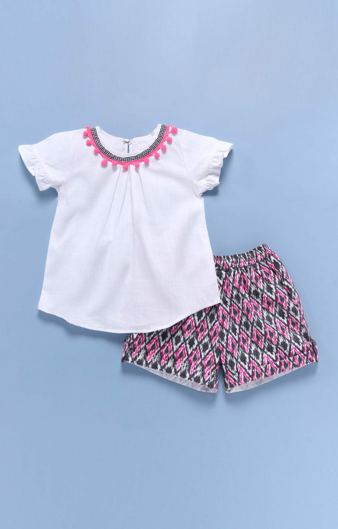Popsicles Clothing | Popsicles Aztec Shorts Set Regular Fit Dress For Girl