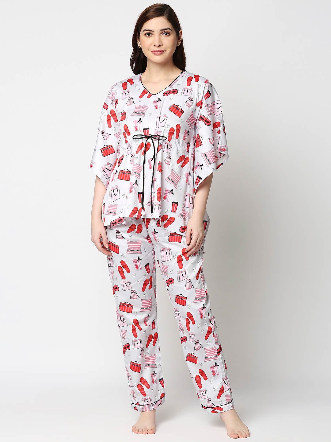 Pyjama Party | Pyjama Party  Women's Cotton Printed  Kaftan Pyjama Set