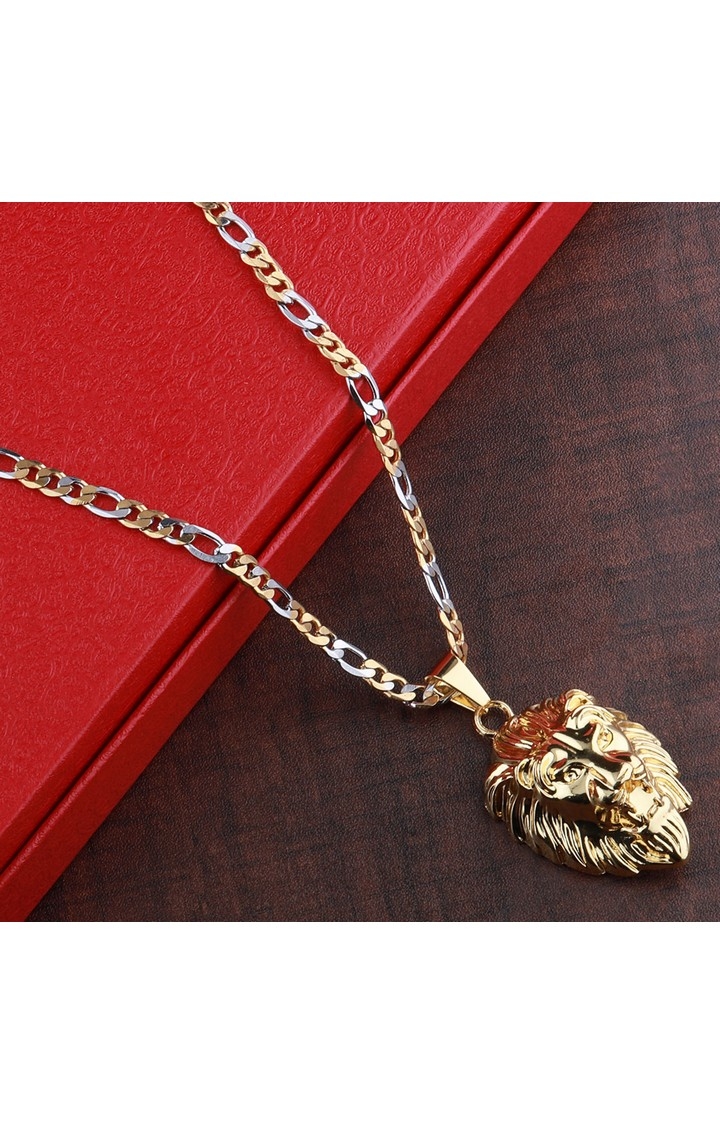 Paola Jewels | Paola Silver Plated Attractive Classic Chain With Lion pendant For Men and boy Jewellery
