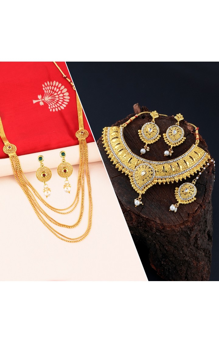 Paola Jewels | PaolaGold Plated Traditional Neckalce Set Jewellery Set For Women Girls 