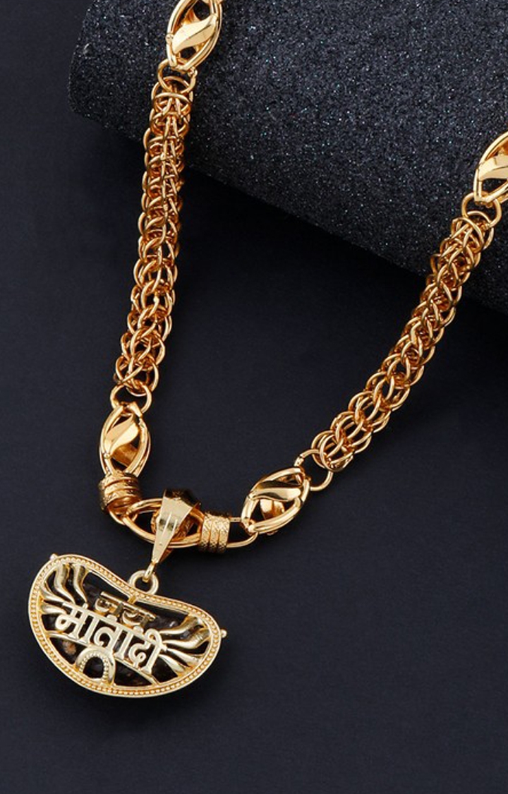 Paola Jewels | Paola Gold Plated Elegant Necklace Jai Mata Di Pendant Chain Jewellery For Man And Boy 