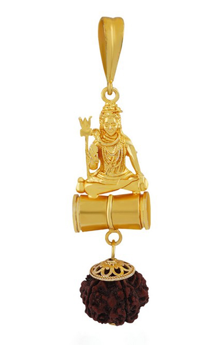 Paola Jewels | Paola Gold Plated Classic designer Pendant Locket Shiv Ji Trishul Pendant Jewellers For Man And Boy  1