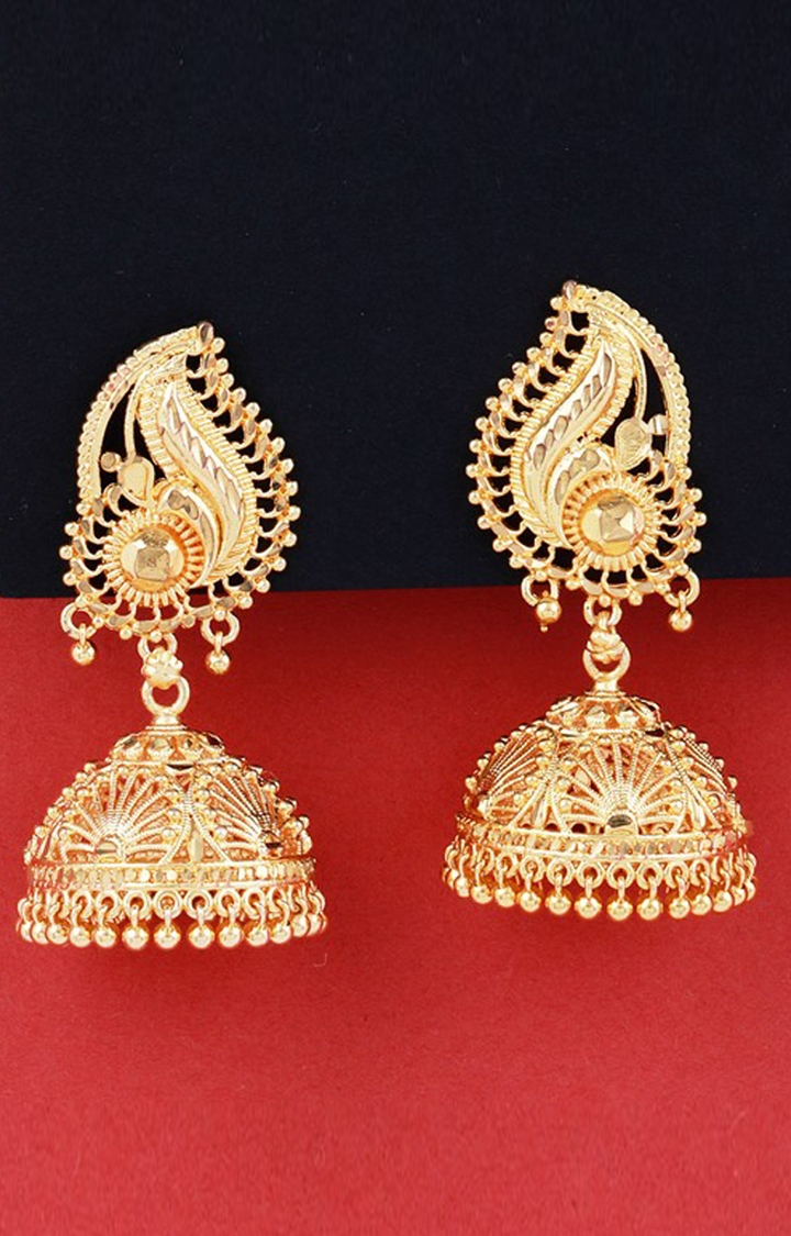 Paola Traditional Designer Gold Plated Jhumka Earring For women ...