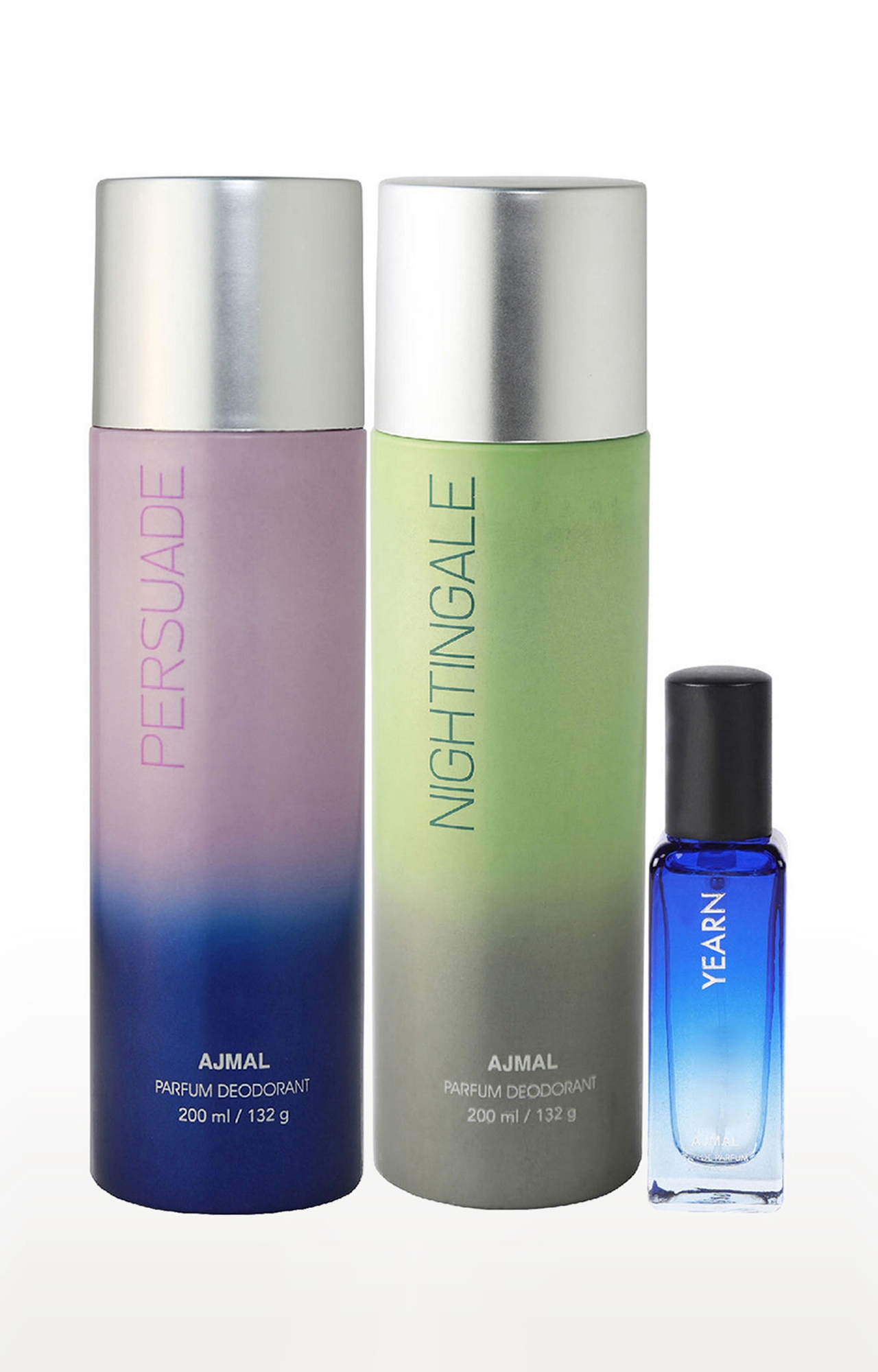 Ajmal Persuade & Distraction Deo each 200ml & Yearn EDP 20MLPack of 3 (Total 420ML) for Men & Women 
