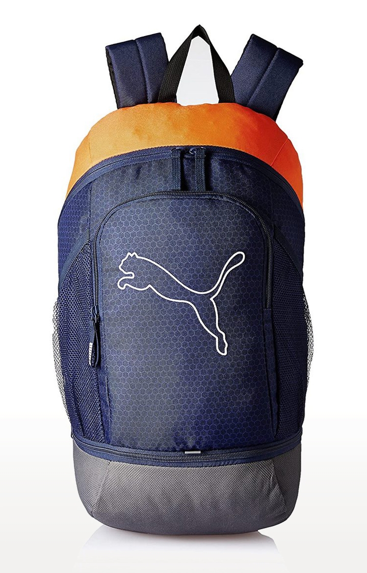 Puma | Puma Polyester 17 Ltrs Peacoat and Vibrant Orange Laptop Bag (7439604)