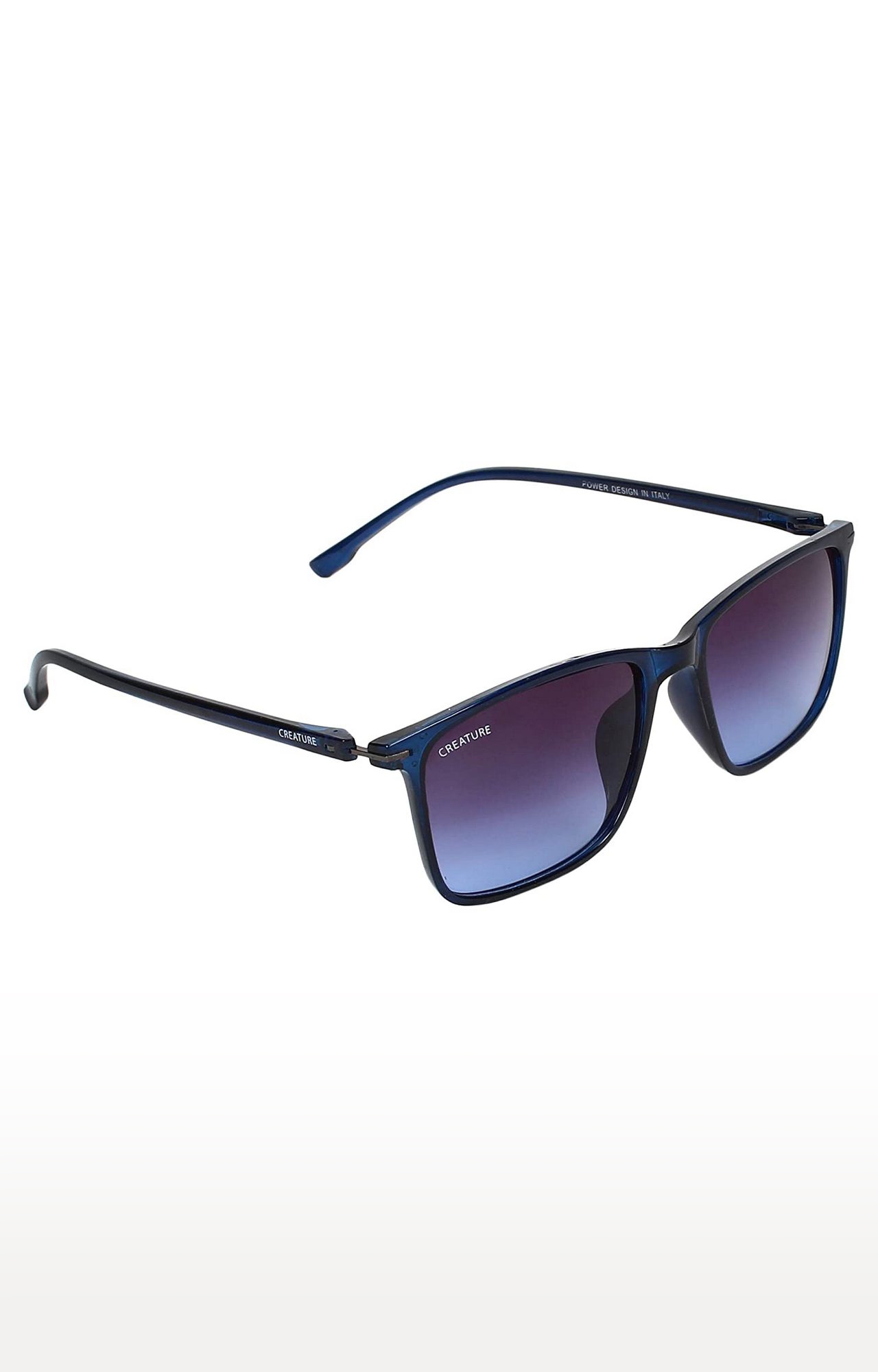 CREATURE | CREATURE Multicolor Matt Finish Club Master UV Protected Sunglasses (Lens-Blue|Frame-Multicolor)