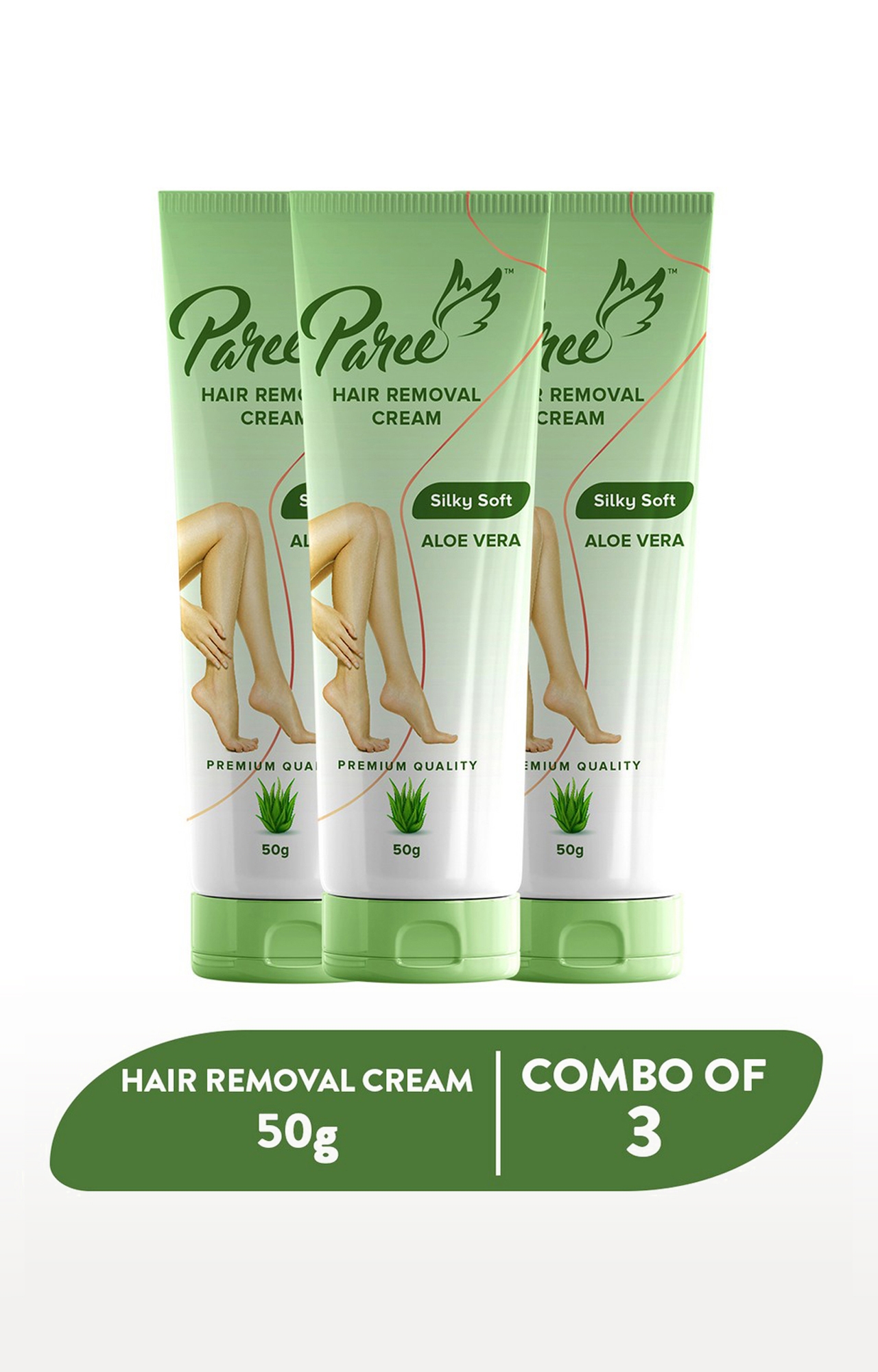 Paree | Paree Hair Removal Cream Silky Soft With Aloe Vera (50g) | For Sensitive Skin - Pack of 3