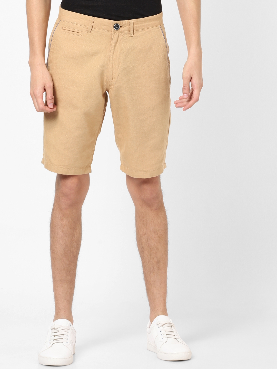 celio | Beige Solid Casual Shorts