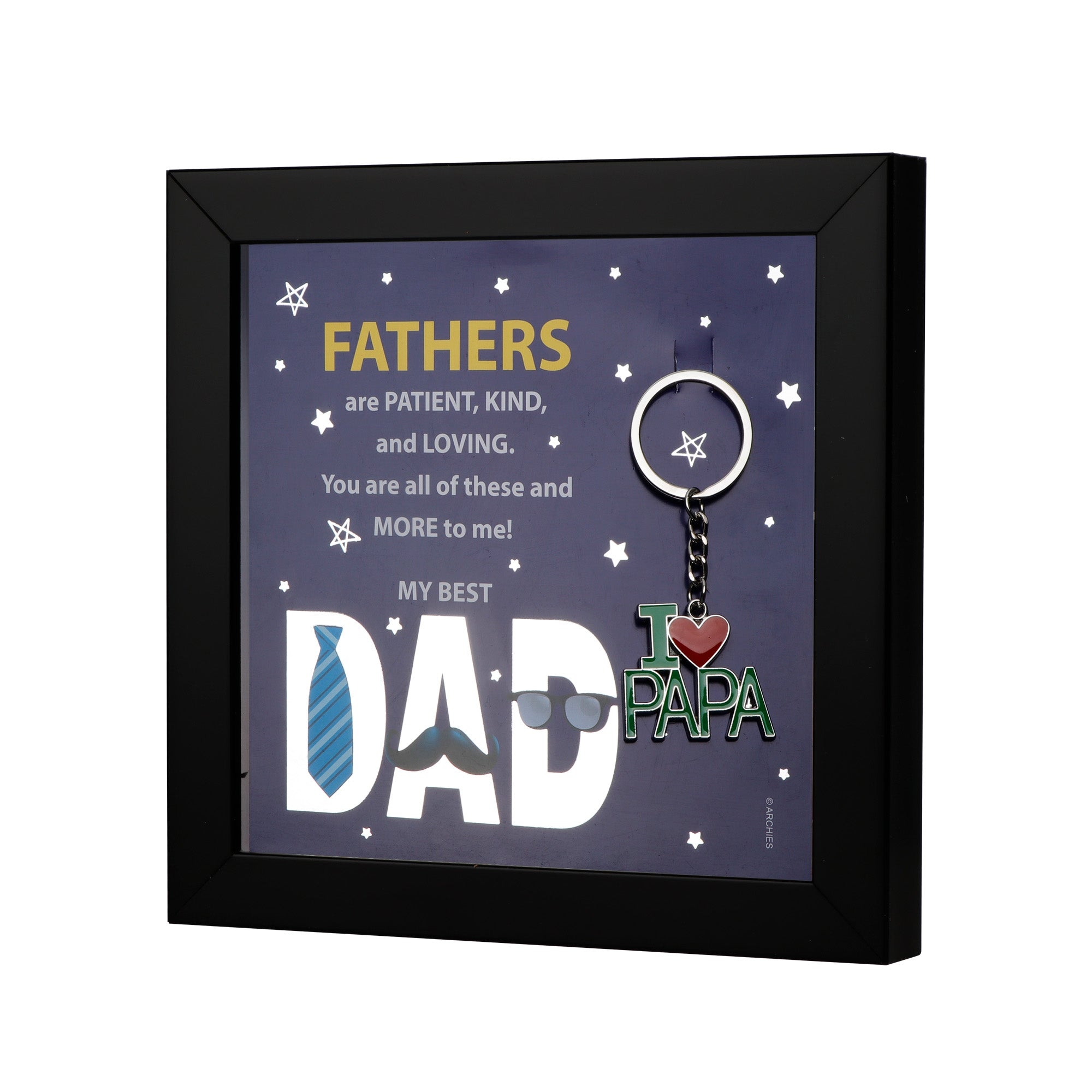 Archies KEEPSAKE QUOTATION - FATHERS ARE PATIENCE,KIND AND LOVING For gifting and Home décor