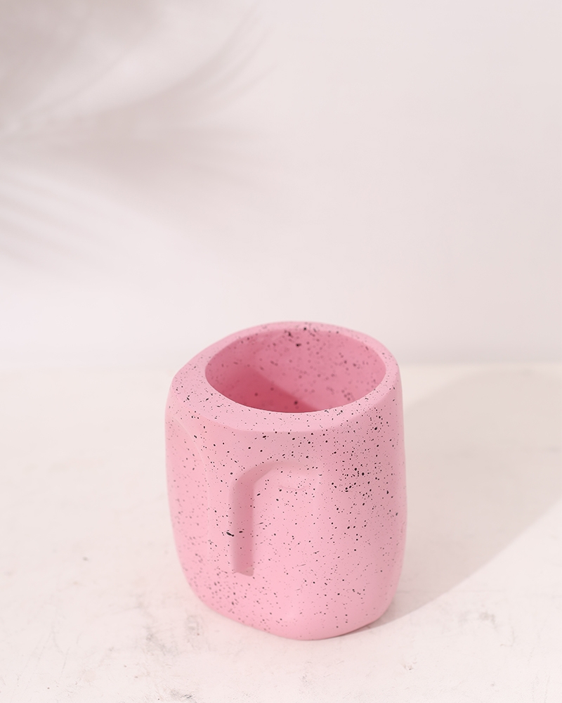 Order Happiness | Order Happiness Small Pink Fibre Flower Pot For Home Decoration, Table Decor & Living Room 1