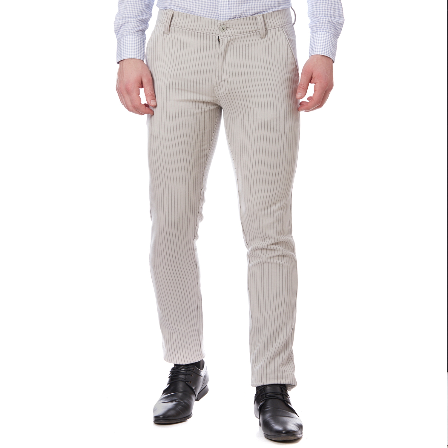 TAHVO | TAHVO Men Grey Casual Trousers