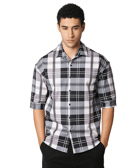 Hemsters | Hemsters Men Solid Casual Cream Shirt