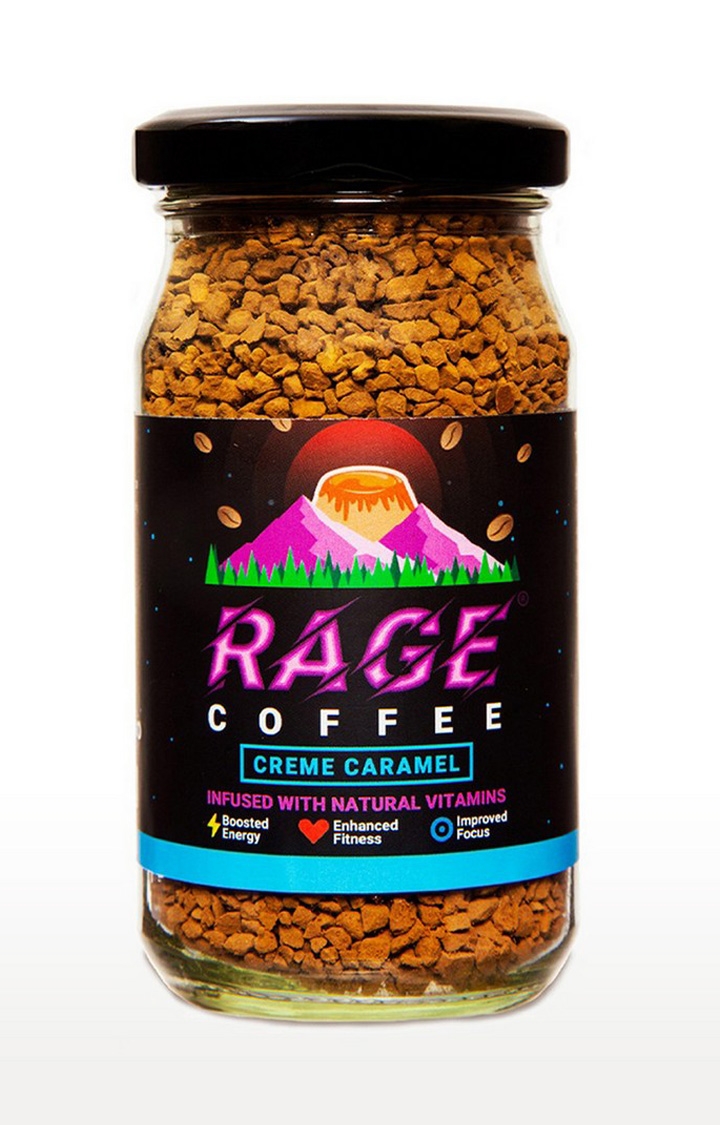 Rage Coffee 50 Gms Creme Caramel Flavour - Premium Arabica Instant Coffee