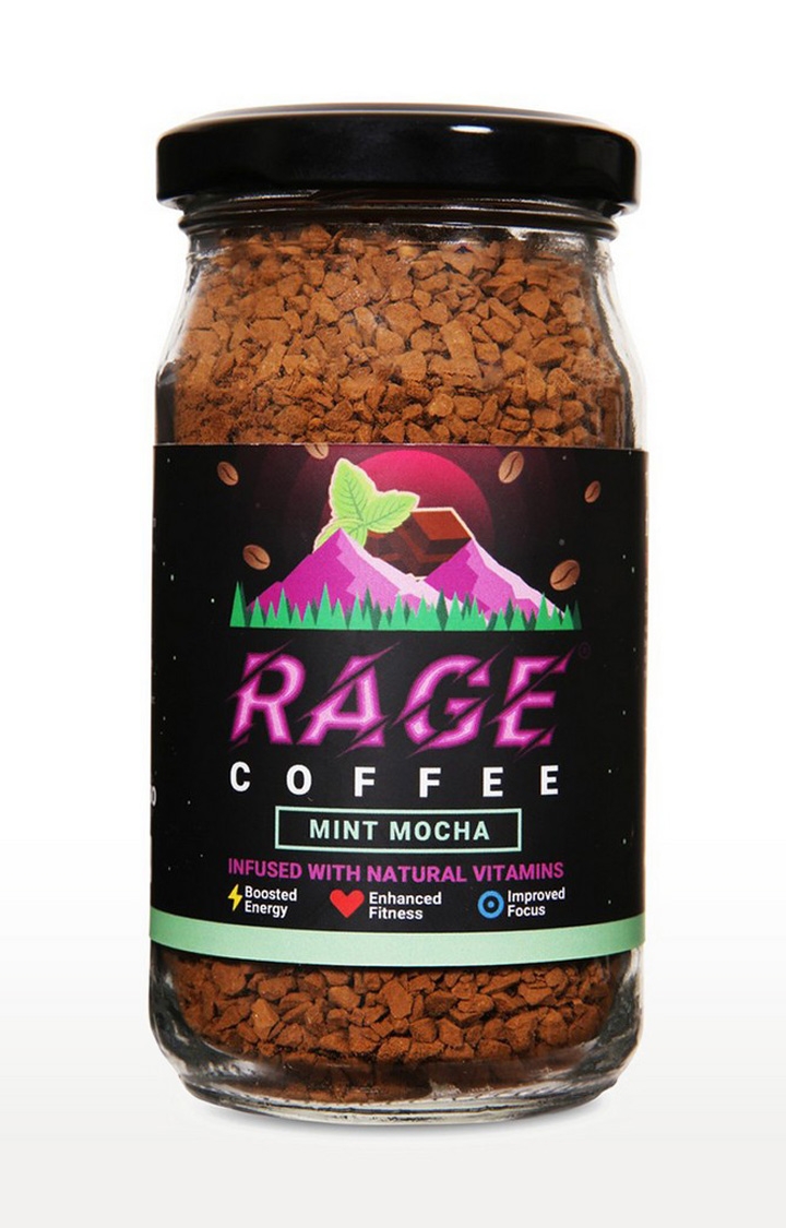 RAGE COFFEE | Rage Coffee 50 Gms Mint Mocha Flavour - Premium Arabica Instant Coffee | Boldest, Smoothest, Tastiest, All Natural Coffee 0