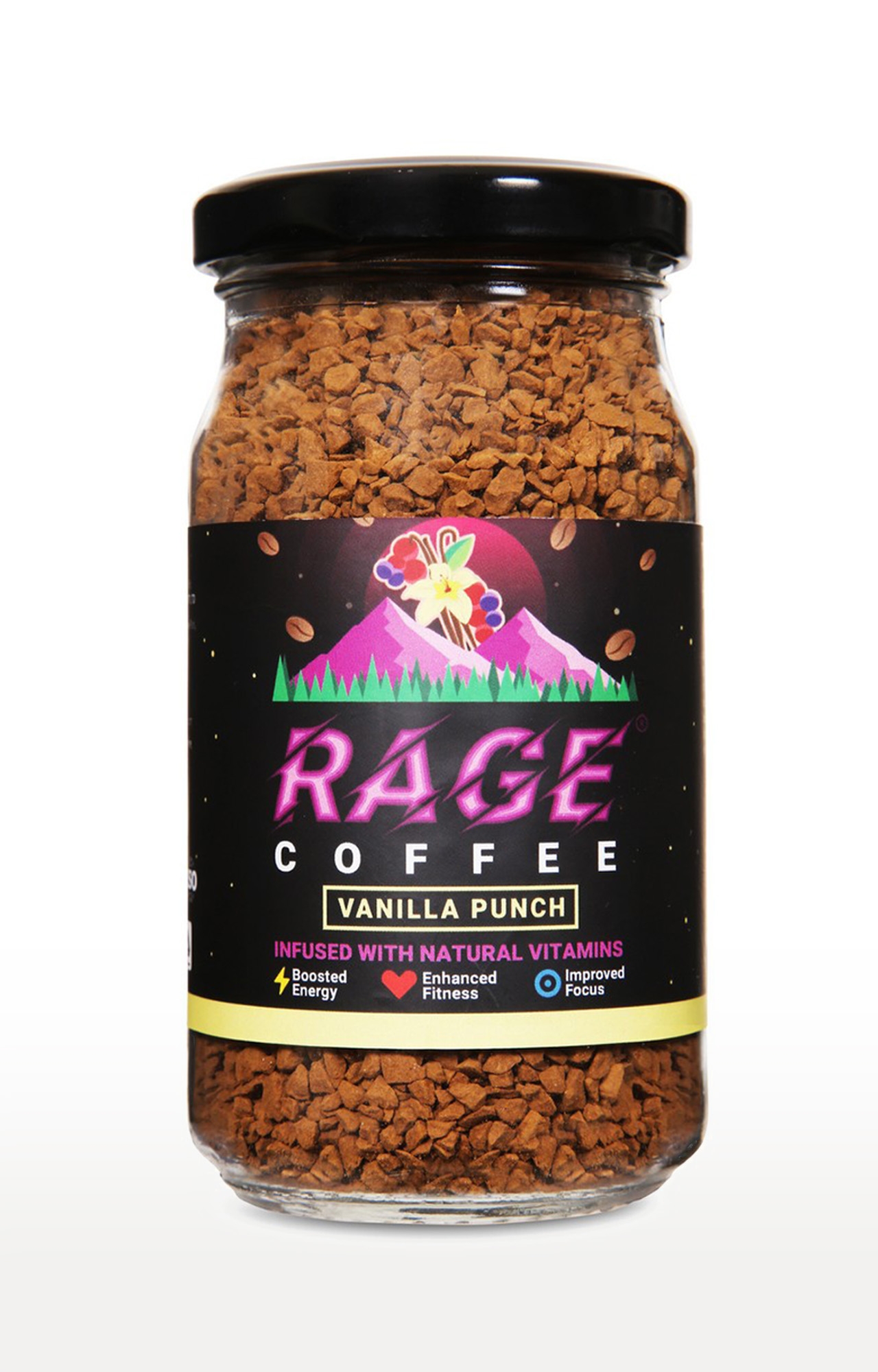 RAGE COFFEE | Rage Coffee 50 Gms Vanilla Bubblegum Flavour - Premium Arabica Instant Coffee | Boldest, Smoothest, Tastiest, All Natural Coffee
