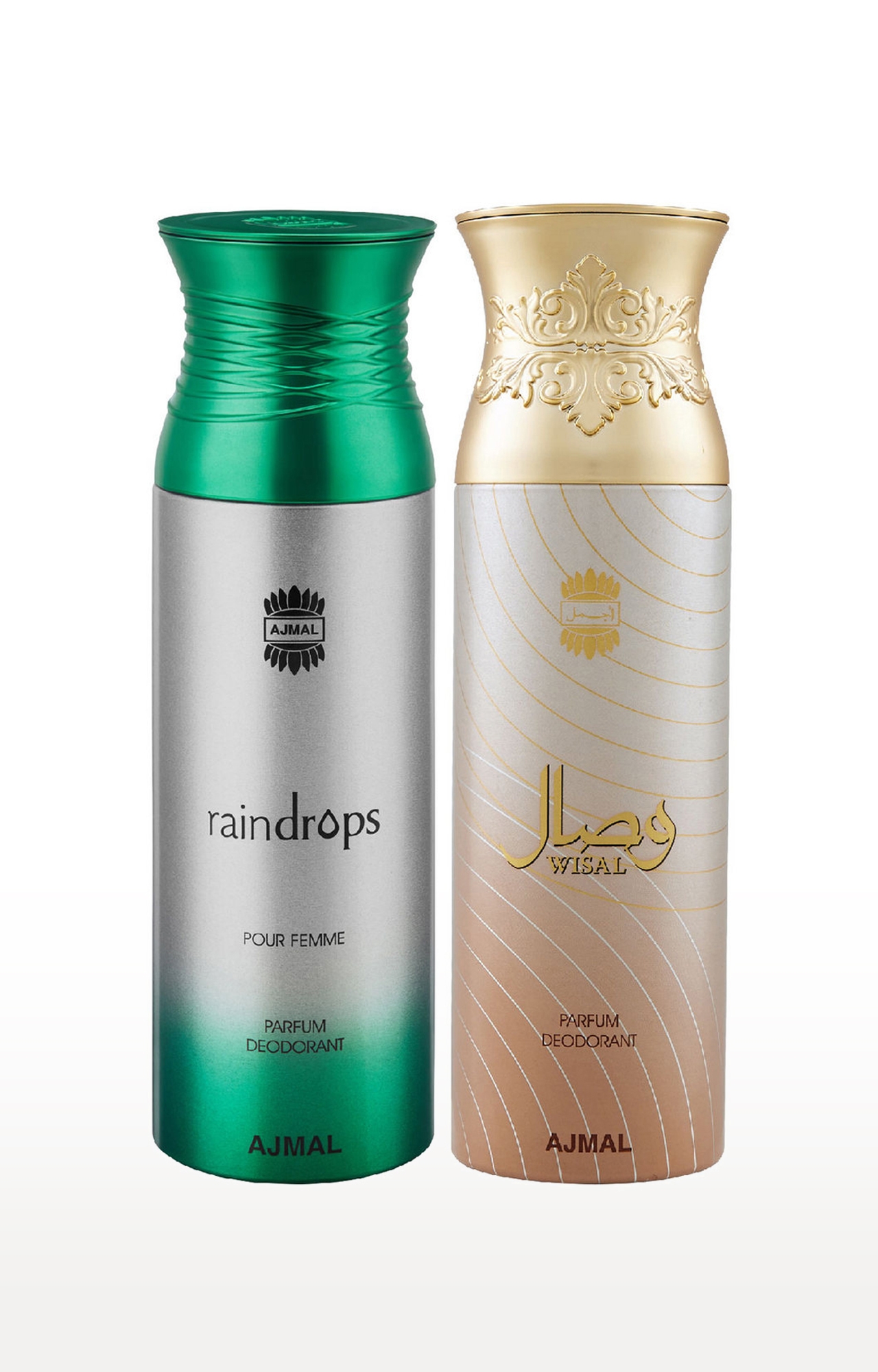 Ajmal | Raindrops and Wisal Deodorant Spray - Pack of 2
