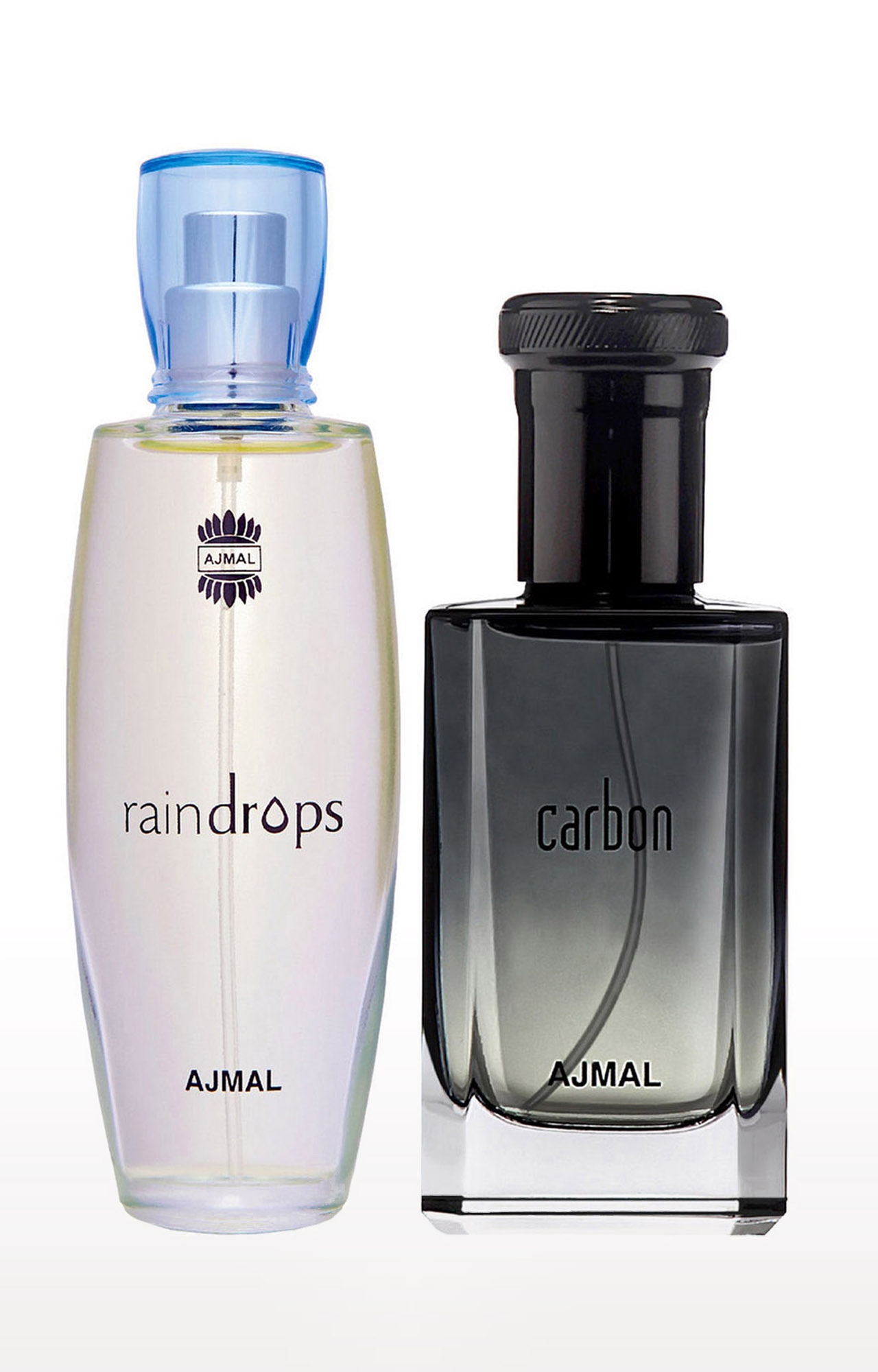 Ajmal Raindrops EDP Perfume 50ml for Women and Carbon EDP Perfume 100ml for Men