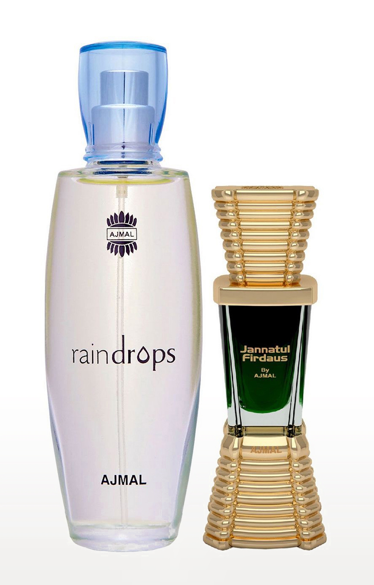 Ajmal Raindrops EDP Perfume 50ml for Women and Jannatul Firdaus Concentrated Perfume Oil Oriental Alcohol-free Attar 10ml for Unisex