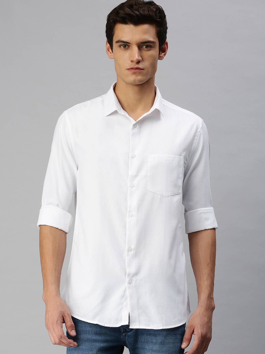 Showoff | SHOWOFF Adults-Men Casual Solid Slim Fit Shirts