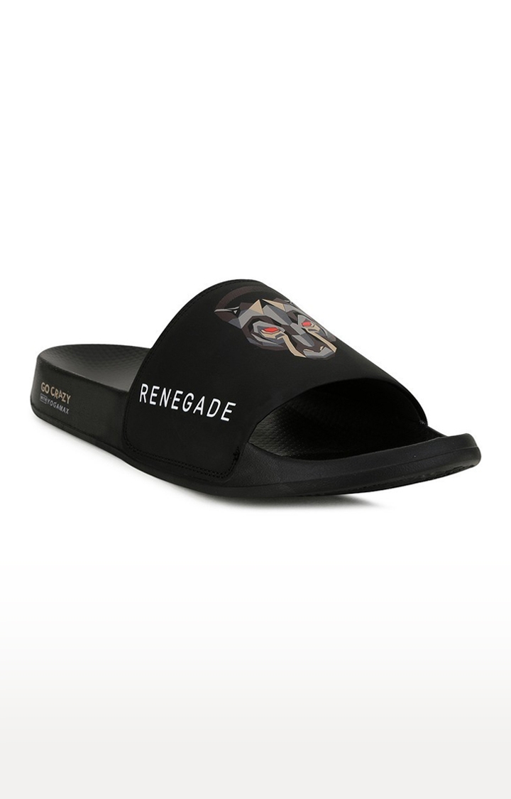 Campus Shoes | Black Renegade-Sl Flip-Flops