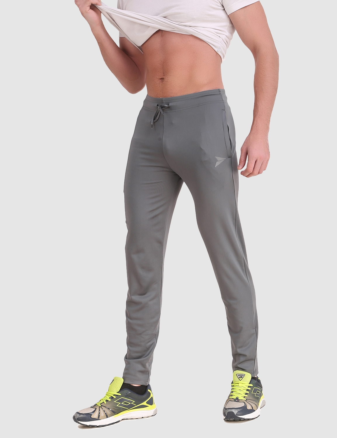 Fitinc Slim Fit Grey Track Pant for Workout