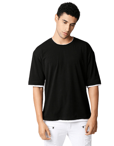 Hemsters | Hemsters Solid Men Round Neck Black T-Shirt