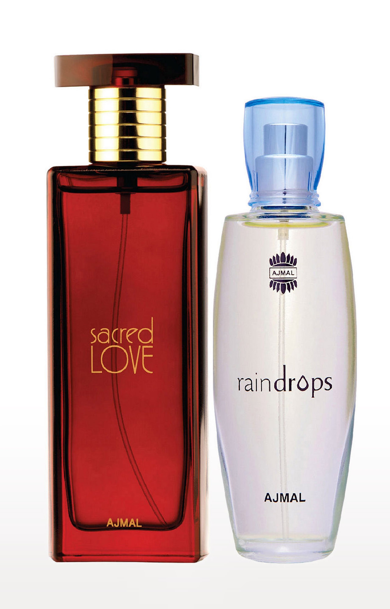 Ajmal Sacred Love EDP Musky Perfume 50ml for Women and Raindrops EDP Perfume 50ml for Women