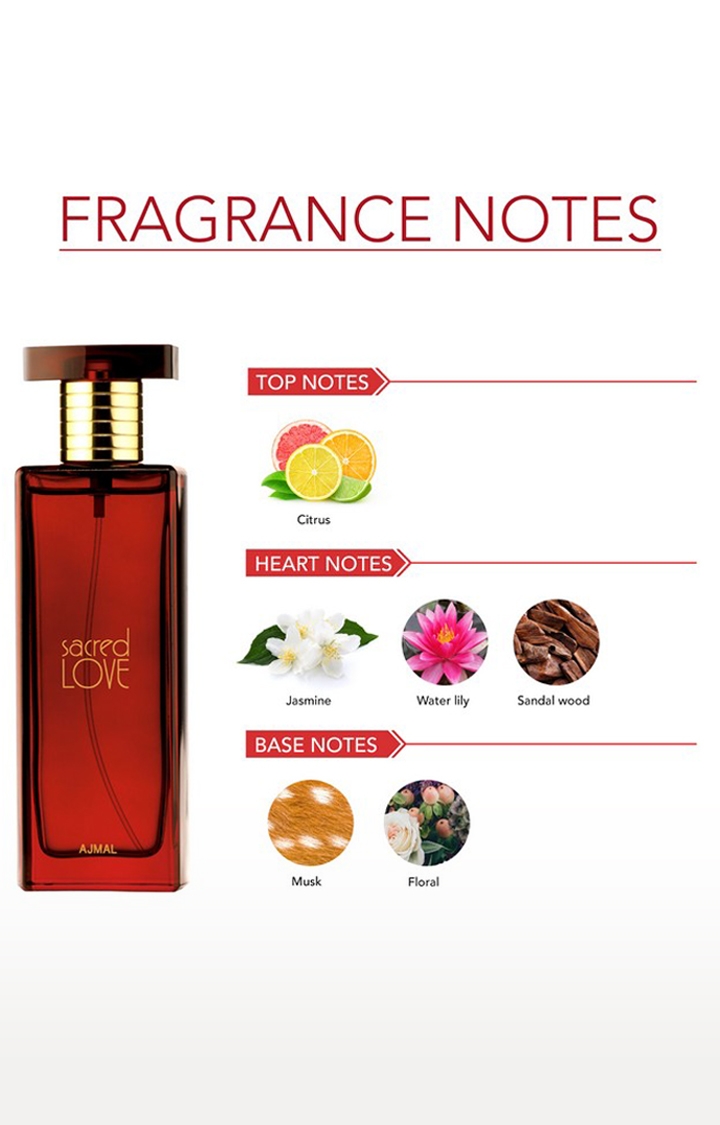 Ajmal Sacred Love EDP Musky Perfume 50ml for Women and Sacred Love Deodorant Musky Fragrance 200ml for WoMen