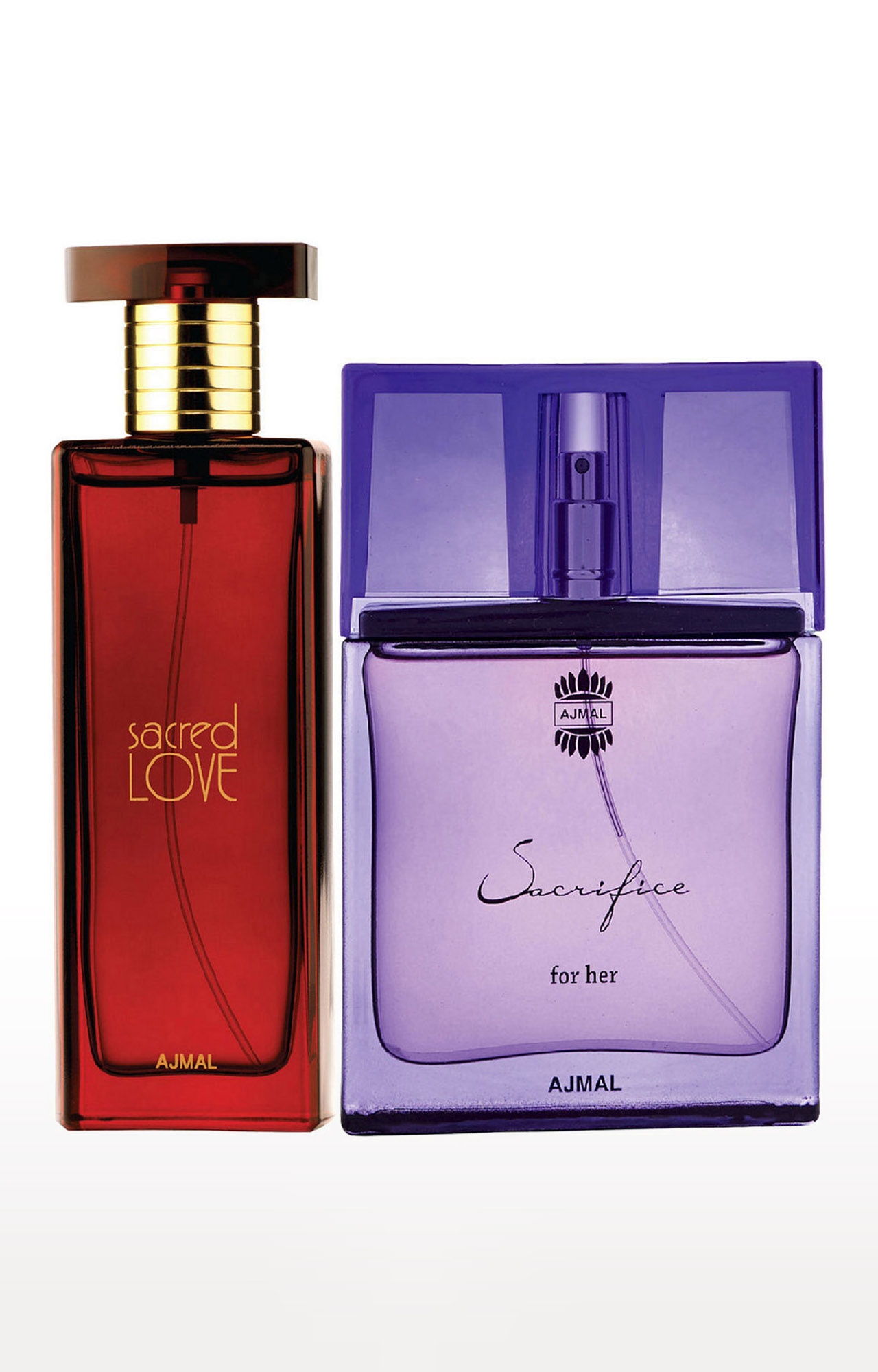 Ajmal Sacred Love EDP Musky Perfume 50ml for Women and Sacrifice for HER EDP Musky Perfume 50ml for Women