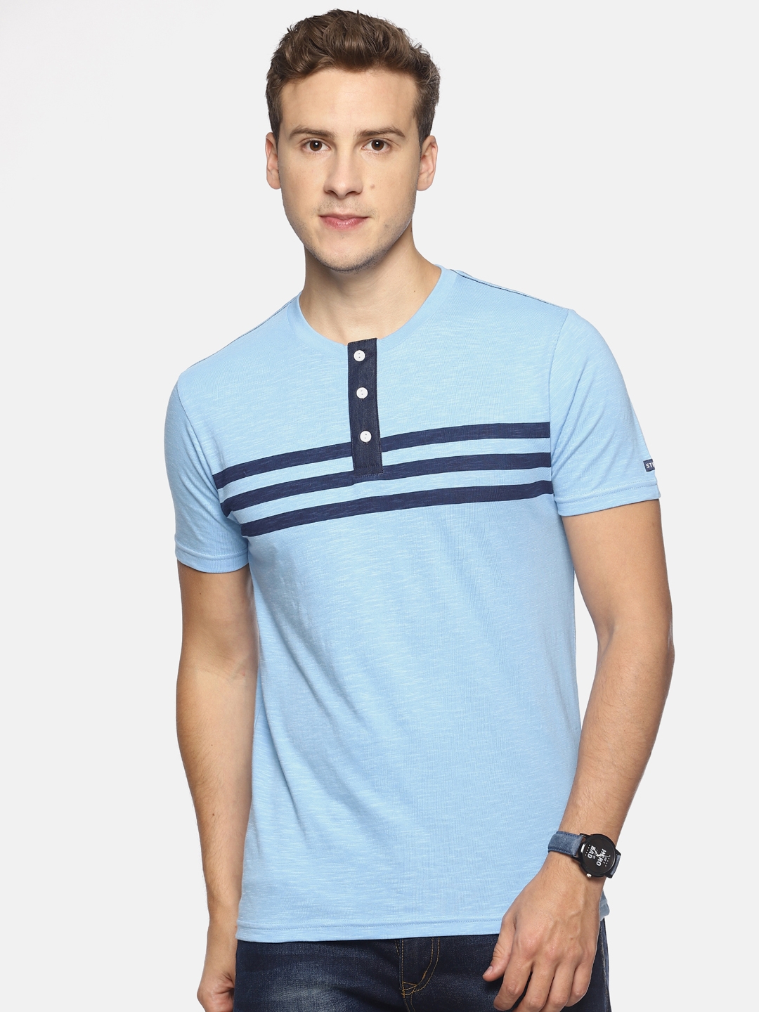 Steenbok | Blue Striped T-Shirts