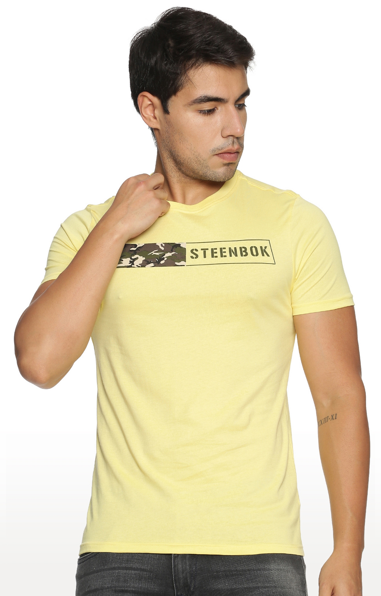 Steenbok | Yellow Solid T-Shirts