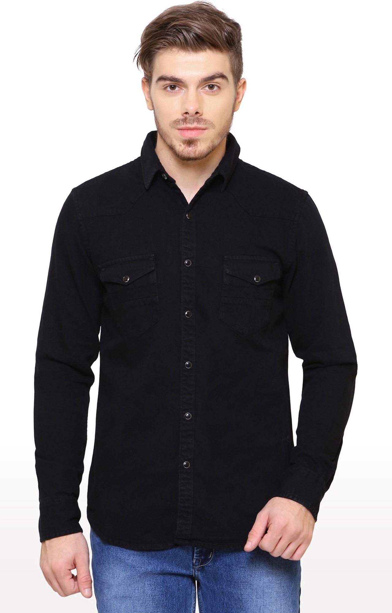 Southbay | Southbay Men's Jet Black Casual Denim Shirt