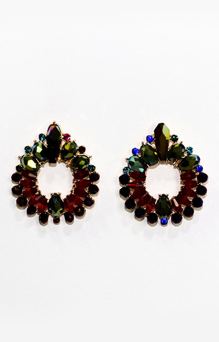 EMM | EMM's Traditional Multi Color Crystal Stud Earrings