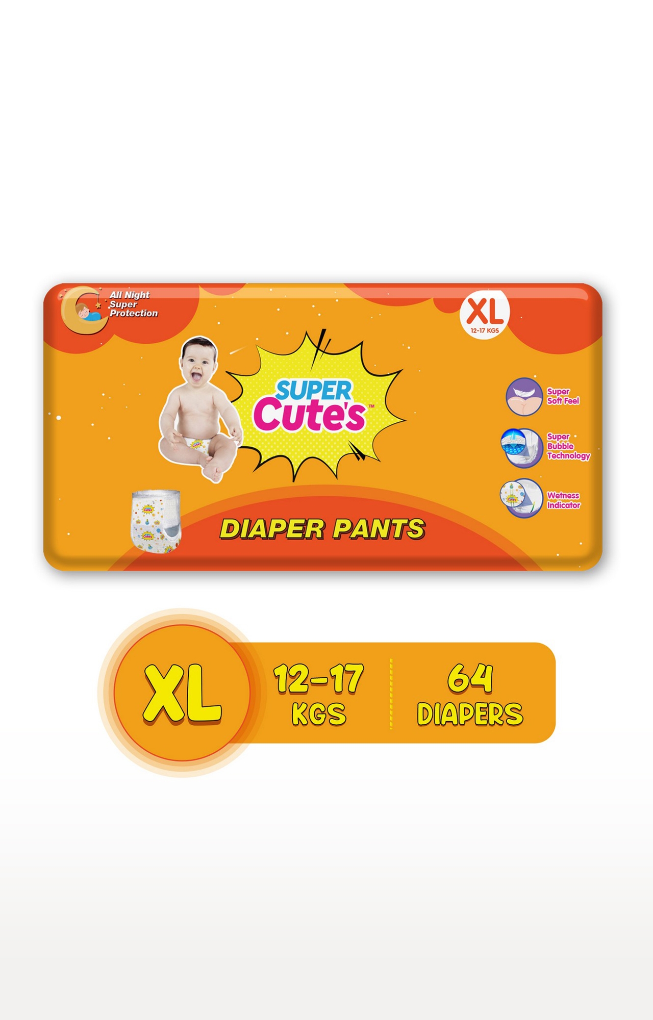Super Cute's | Super Cute's Wonder Pullups Diaper - X Large - 32 Pieces - Combo Of 2
