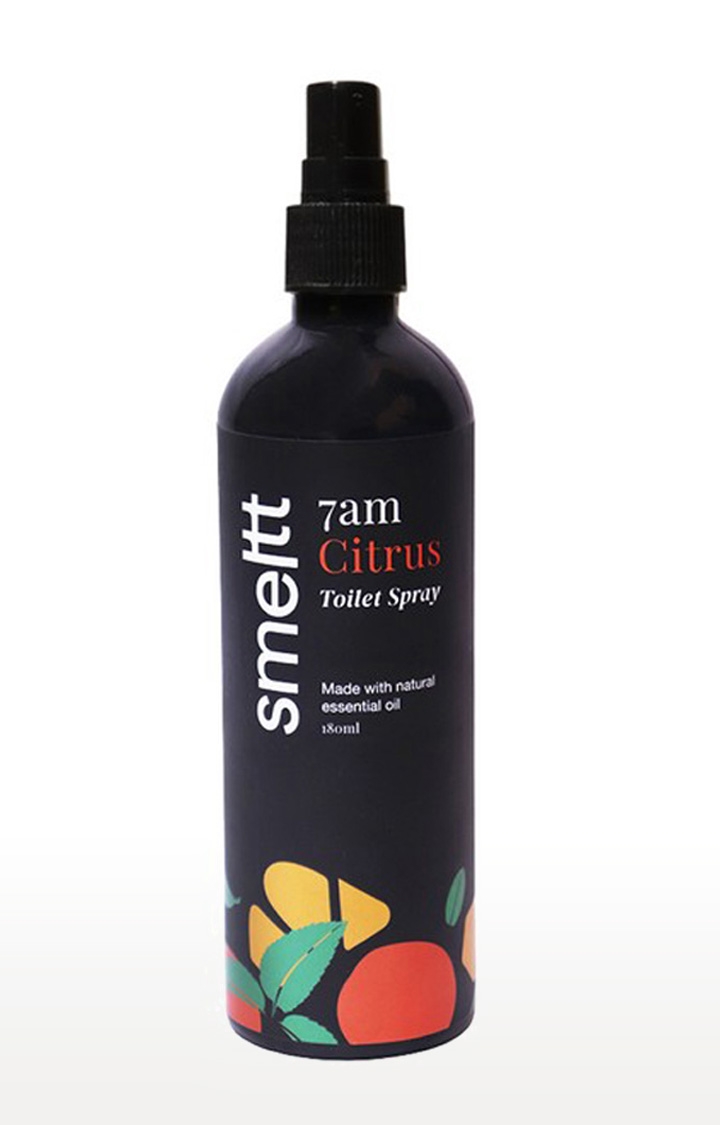 Smeltt | Smeltt 7 am Citrus Toilet Spray, Pre-poo Spray, Bathroom air freshener with Essential Oils- 180 ML