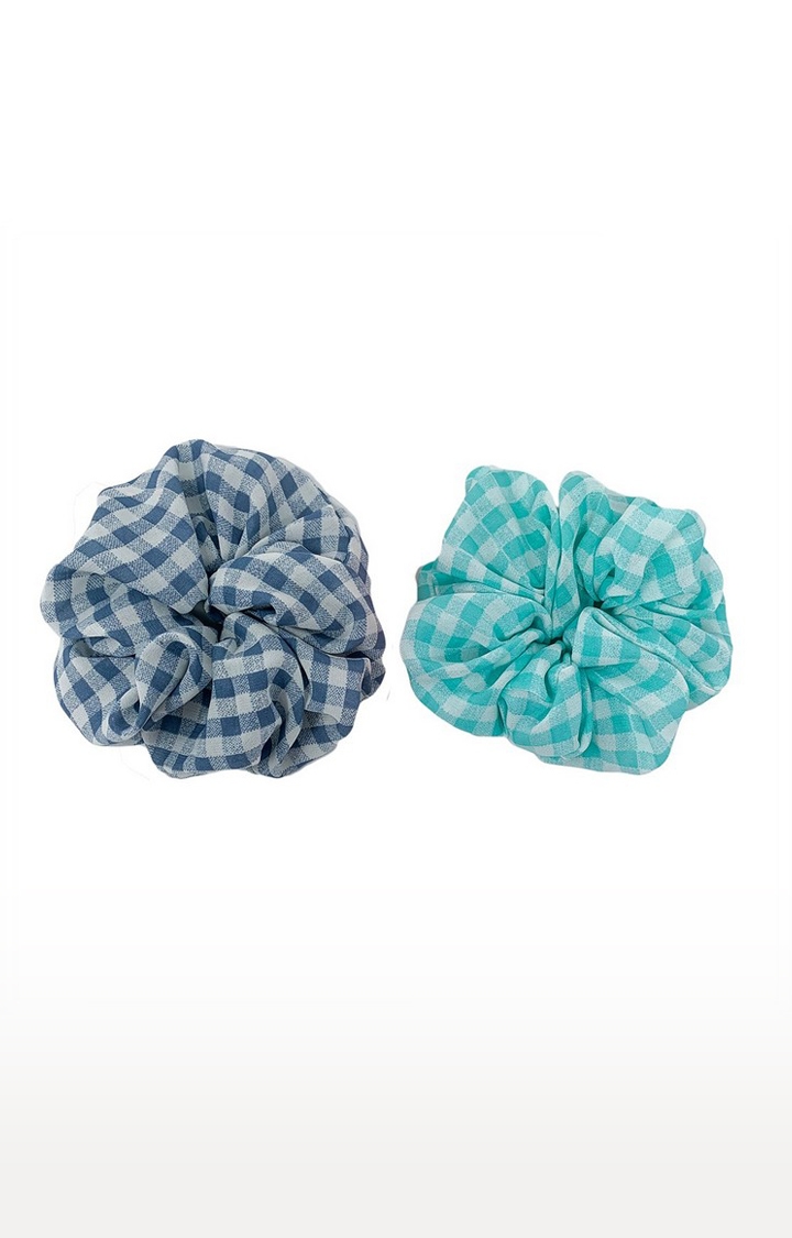 Mint & Oak | Mint & Oak Check it out Scrunchies for Women - Pack of 2
