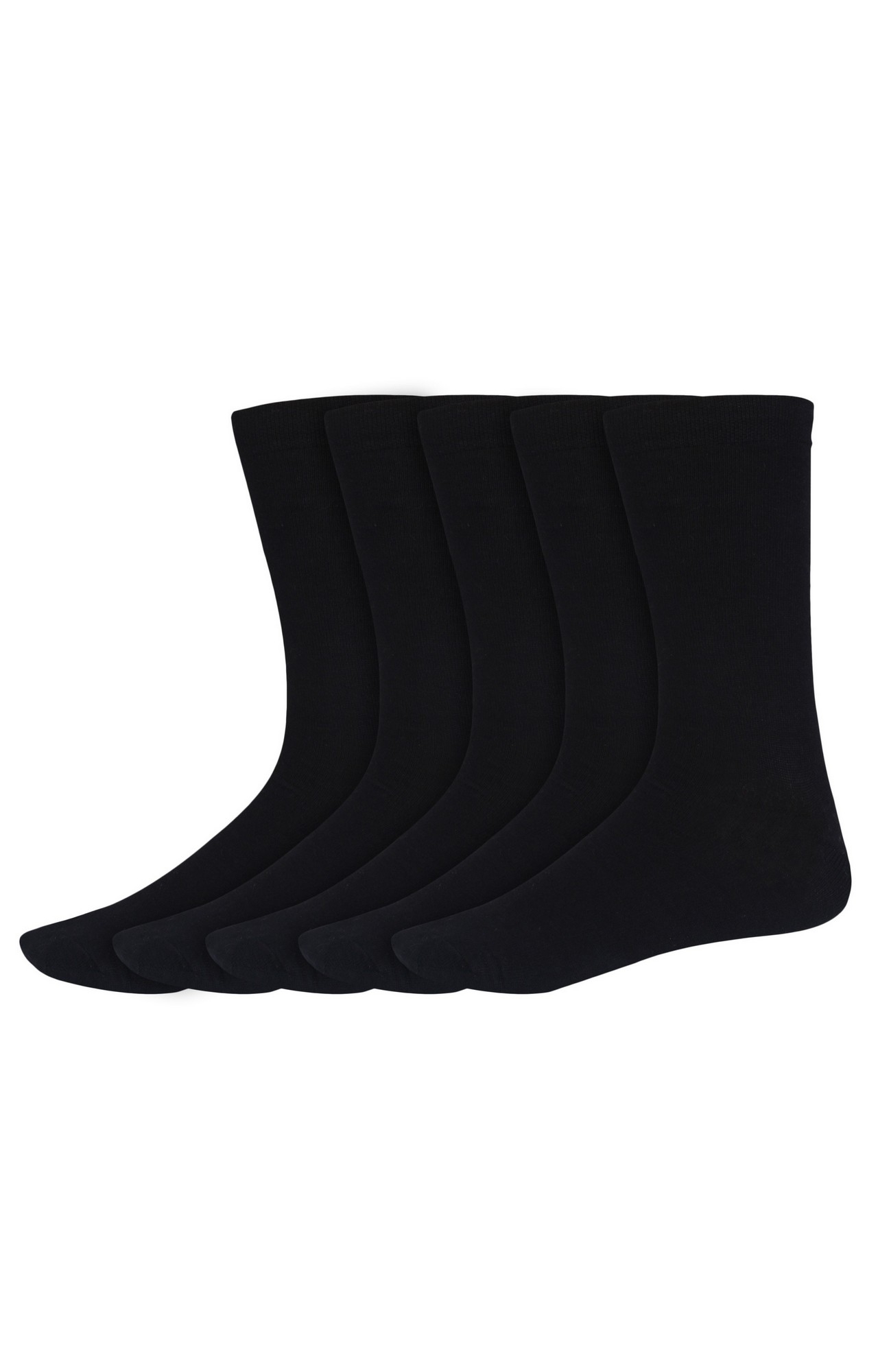 SIDEWOK | SIDEWOK Men Cotton Black Socks - Pack of 5