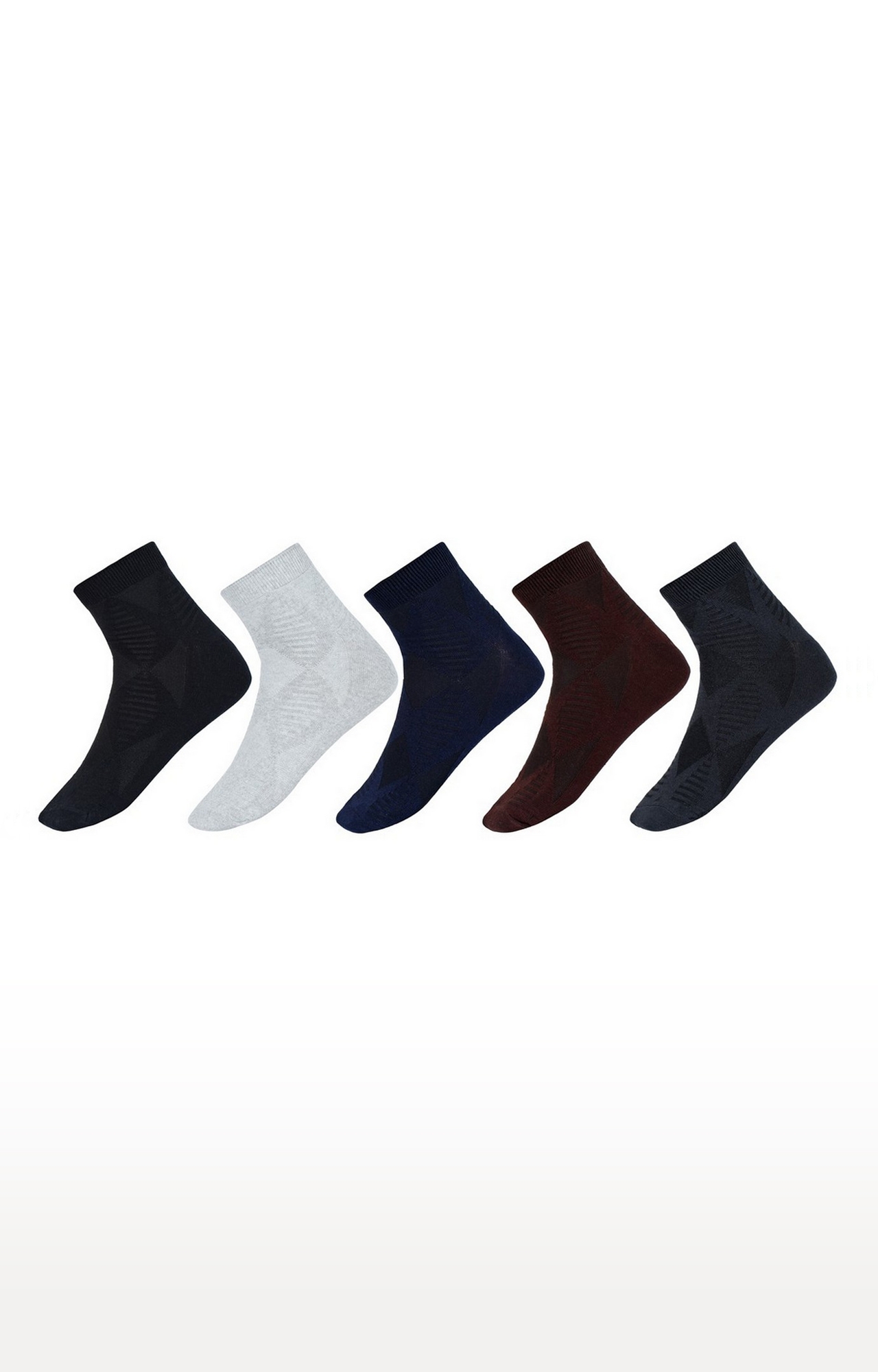 SIDEWOK | SIDEWOK Men Cotton Multicolour Socks - Pack of 5