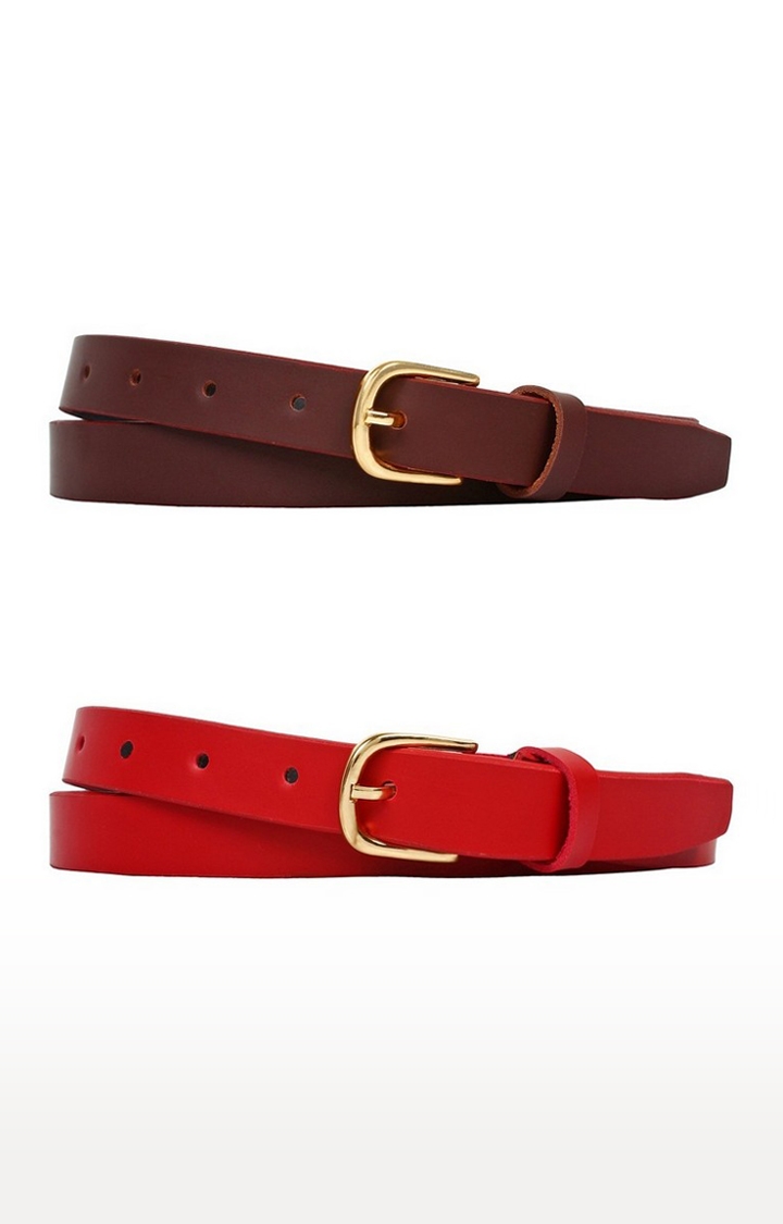 Red Single discount 77% NoName belt WOMEN FASHION Accessories Belt Red 