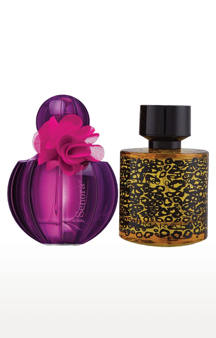 Ajmal SENORA & MARYAJ WILDSPEED Bundle of 2 Eau de Parfum - 100 ml Gift for Man and Women Longlasting Scent
