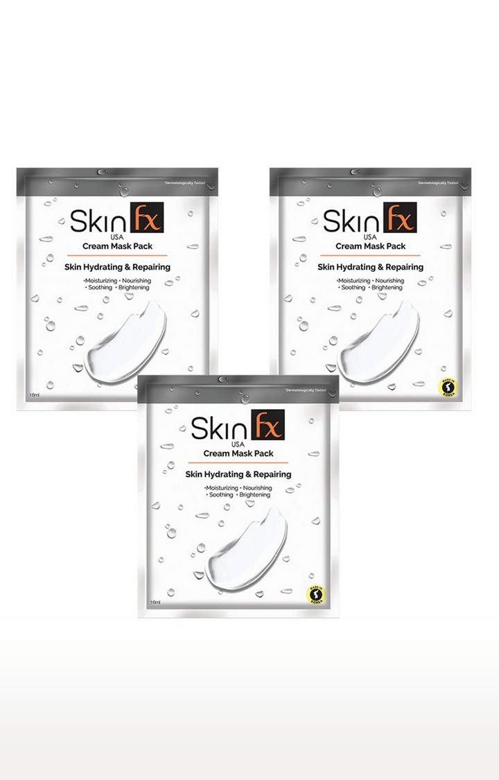 Skin Fx Cream Mask Pack For Hydration And Total Repair Pack of 3