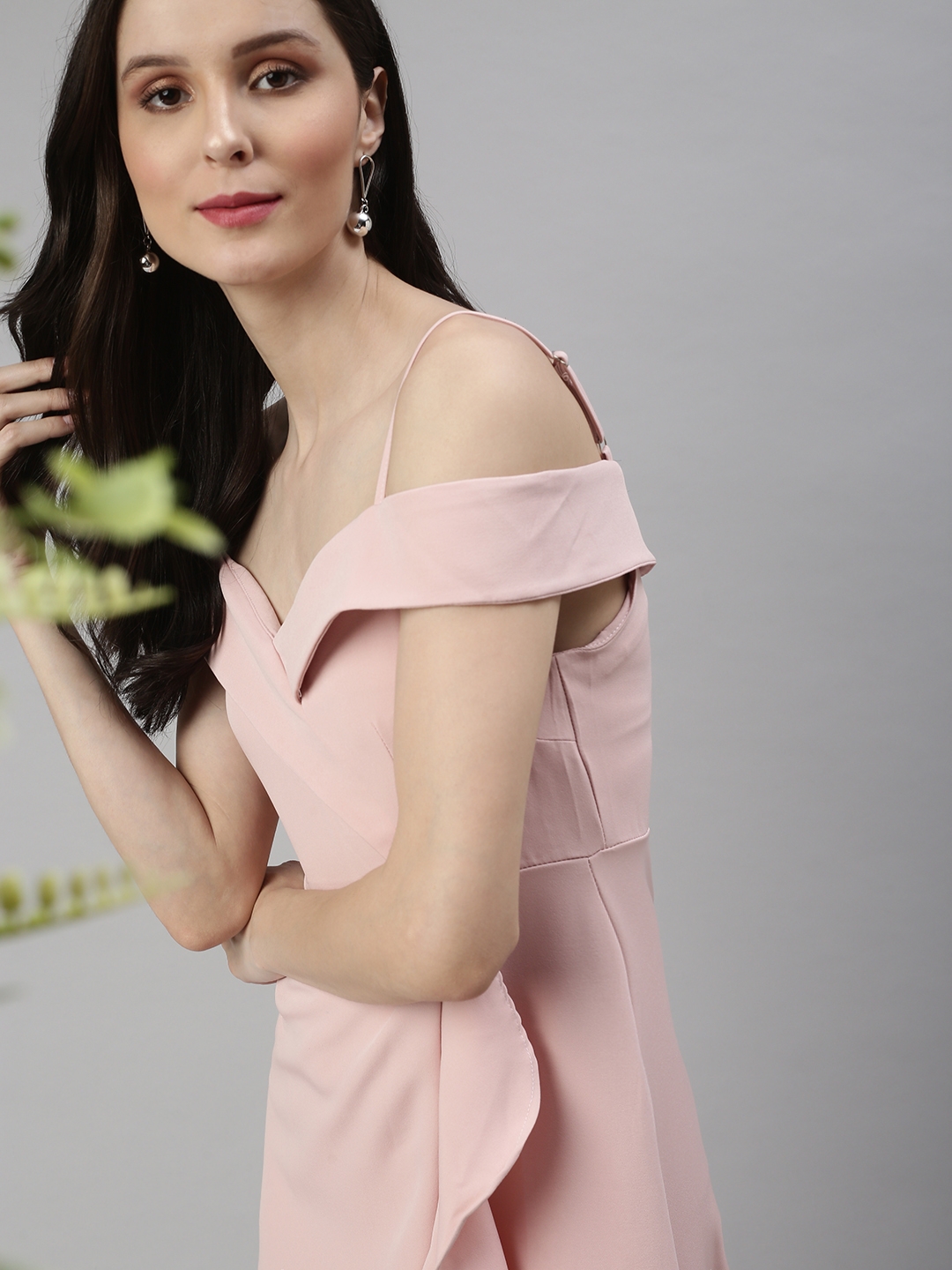 Showoff | SHOWOFF Women's Solid Pink A-Line Dress