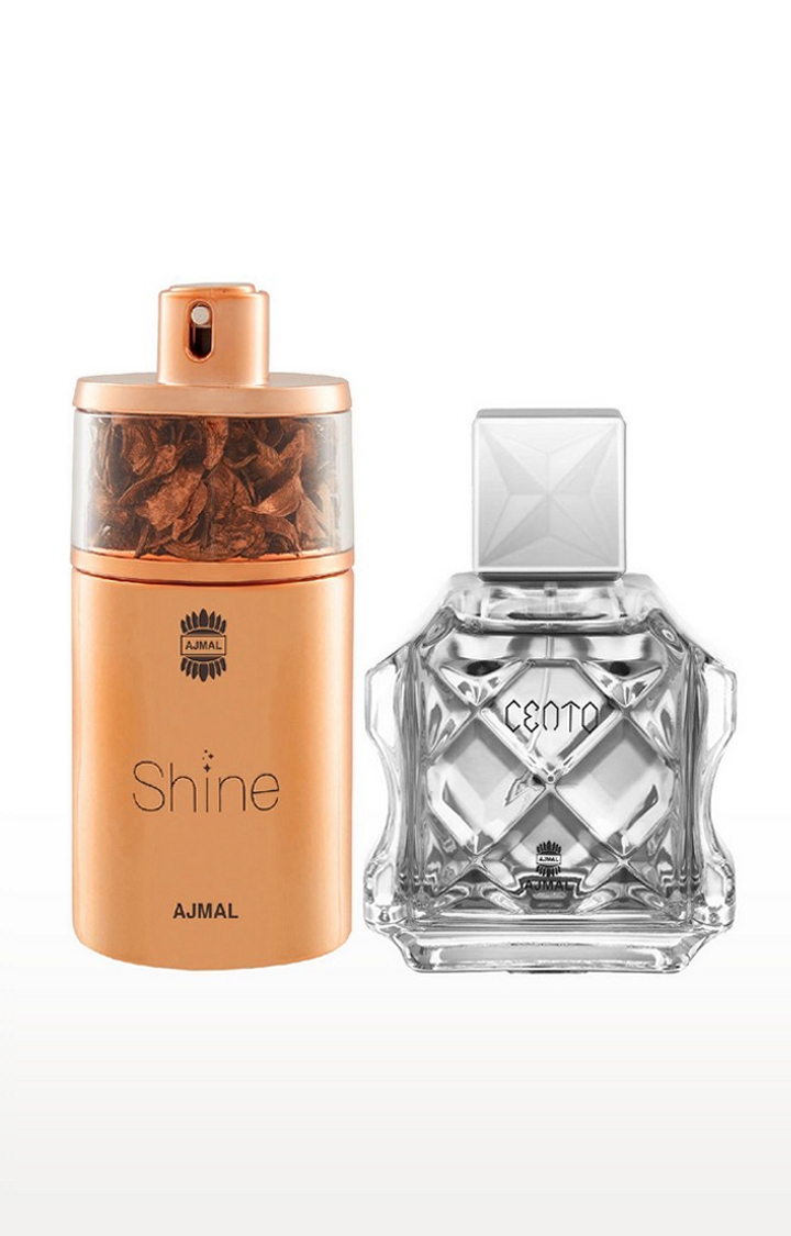 Ajmal Shine EDP Perfume 75ml for Women and Cento EDP Perfume 100ml for Men