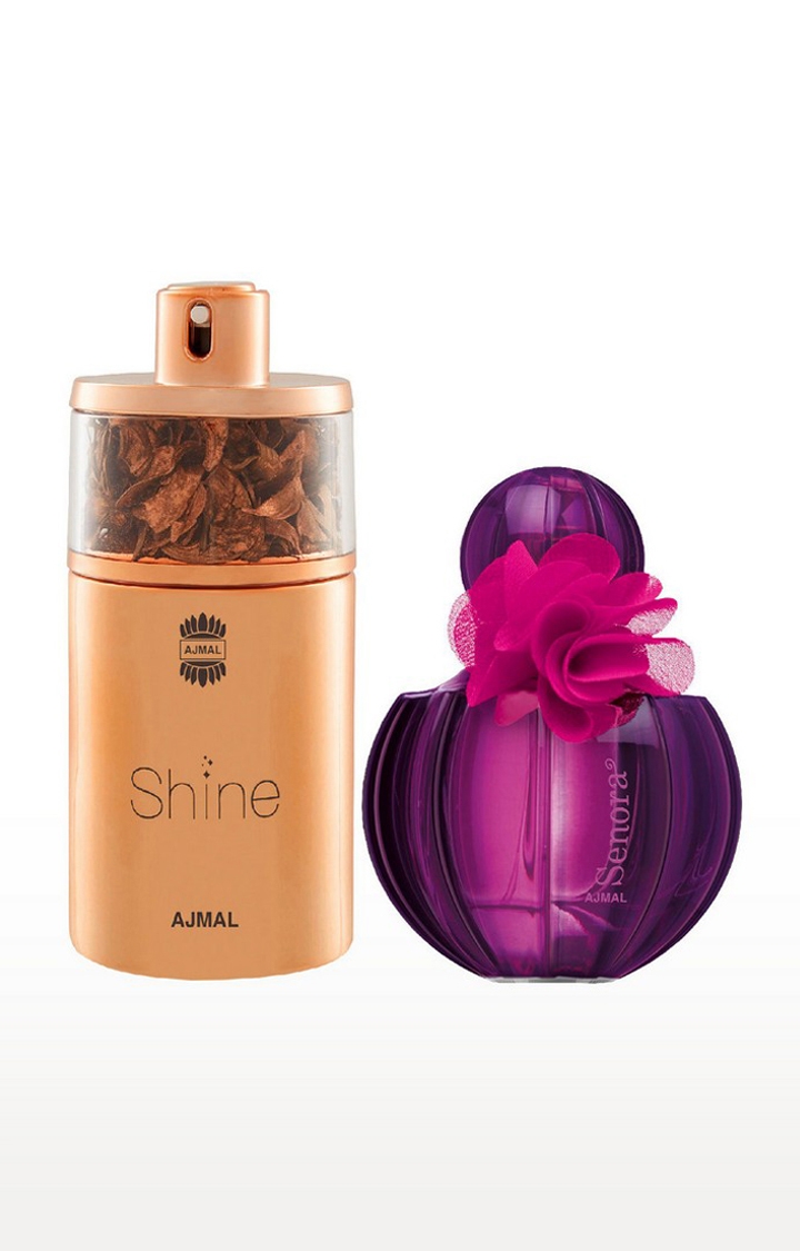 Ajmal | Ajmal Shine Edp Floral Powdery Perfume 75Ml For Women And Senora Edp Floral Spicy Perfume 75Ml For Women